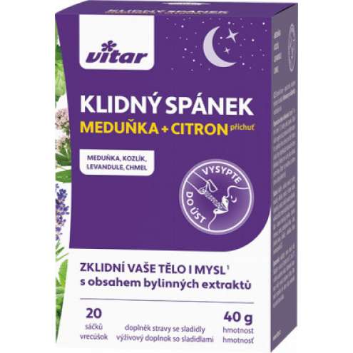 VITAR Klidný spánek meduňka+citron 20x2g